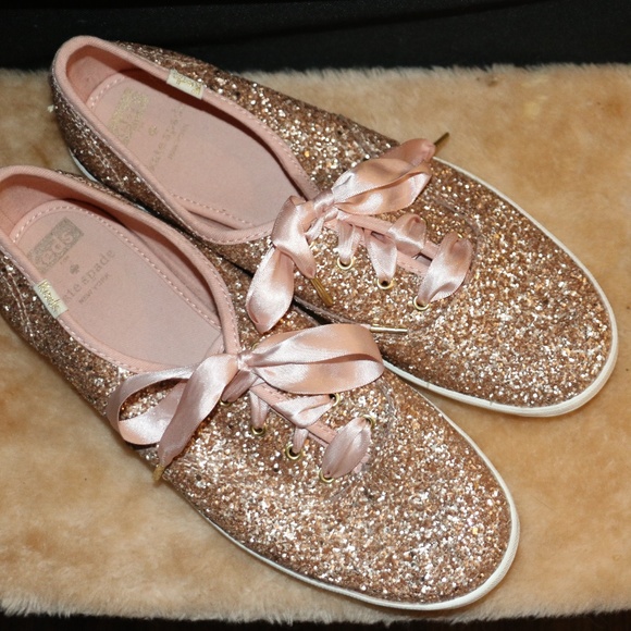 kate spade Shoes - Kate Spade Keds Tinsel Sneakers -Rose Gold